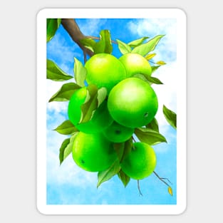 Green Apples (Fengshui Painting) Sticker